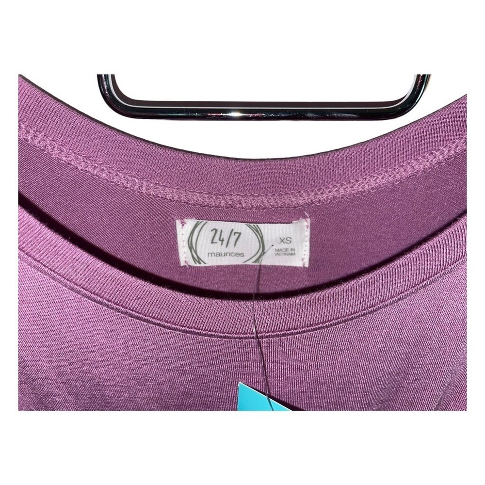 Midi Dress Sz XS Sleeveless Tank Twist Front Knit Casual Purple Minimalist NWT - Picture 9 of 9